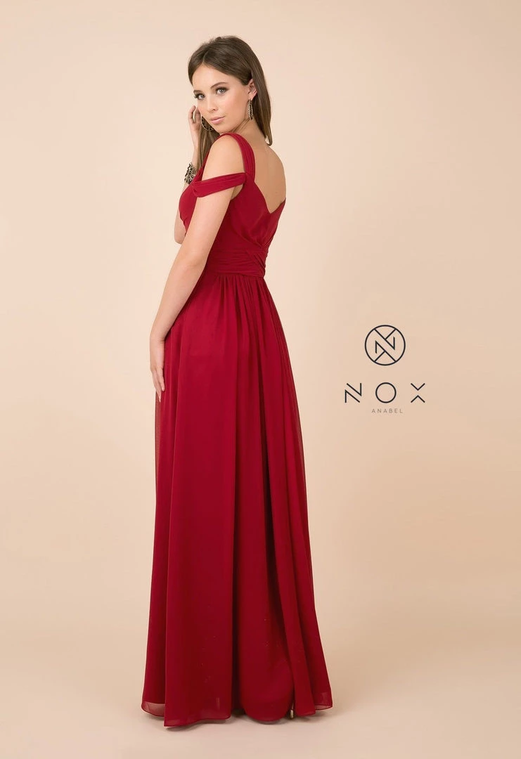 Plus Size Long A-line Cold Shoulder Dress By Nox Anabel Y277P Prom 4 Plus Size Long A-line Cold Shoulder Dress By Nox Anabel Y277P Prom