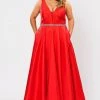 Poly USA Plus Size Plus Size Long Deep V-Neck Dress By Poly USA W1108 1 Poly USA Plus Size Plus Size Long Deep V-Neck Dress By Poly USA W1108