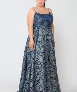 Poly USA Plus Size Plus Size Long Iridescent Floral Print Dress By Poly USA W1088 12 Poly USA Plus Size Plus Size Long Iridescent Floral Print Dress By Poly USA W1088