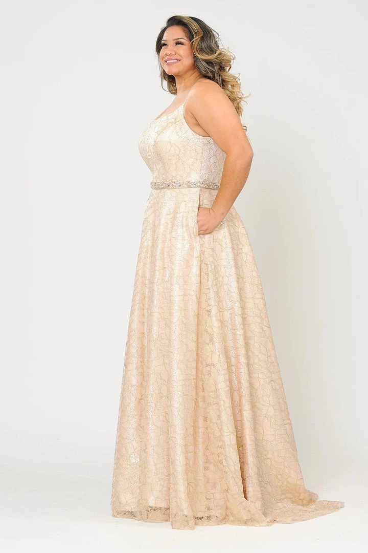 Poly USA Plus Size Plus Size Long Iridescent Floral Print Dress By Poly USA W1088 9 Poly USA Plus Size Plus Size Long Iridescent Floral Print Dress By Poly USA W1088