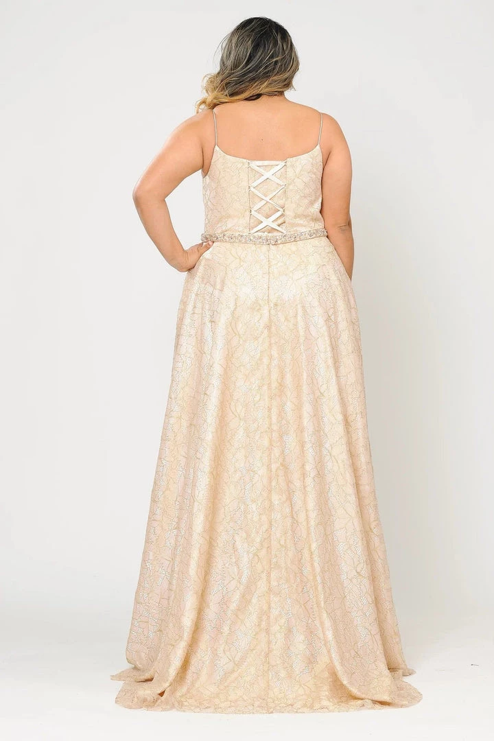 Poly USA Plus Size Plus Size Long Iridescent Floral Print Dress By Poly USA W1088 8 Poly USA Plus Size Plus Size Long Iridescent Floral Print Dress By Poly USA W1088