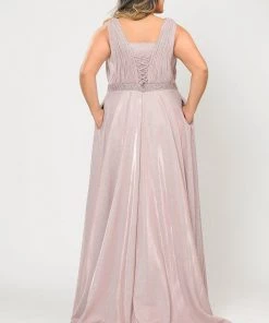 Poly USA Plus Size Plus Size Long Iridescent Glitter Dress By Poly USA W1082 24 Poly USA Plus Size Plus Size Long Iridescent Glitter Dress By Poly USA W1082