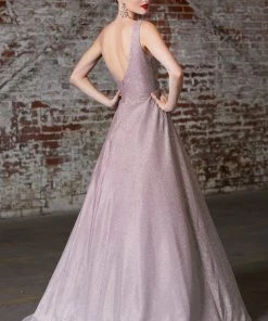 Prom Plus Size Long Metallic Ombre Dress By Cinderella Divine 9174C