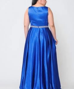 Poly USA Plus Size Plus Size Long Satin Dress With Beaded Waist By Poly USA W1010 Prom 26 Poly USA Plus Size Plus Size Long Satin Dress With Beaded Waist By Poly USA W1010 Prom