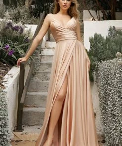 Prom Plus Size Long Satin Sweetheart Dress By Cinderella Divine 7485C