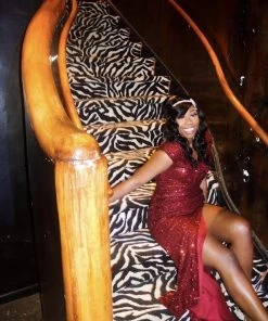 Prom Plus Size Long Sequin Cap Sleeve Dress By Cinderella Divine CH198C