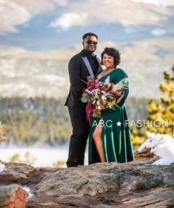 Plus Size Long Sleeve Satin Gown By Cinderella Divine 7475C