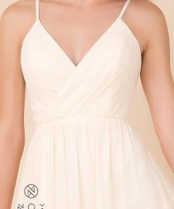 Prom Plus Size Long V-Neck Dress With Slit By Nox Anabel R275P