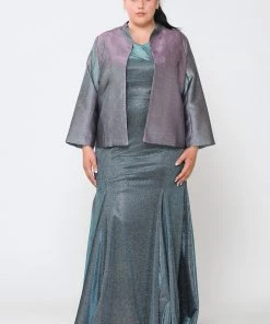 Poly USA Plus Size Plus Size Two Tone Metallic Formal Jacket By Poly USA JK1908 Mother Of The Bride Dresses 16 Poly USA Plus Size Plus Size Two Tone Metallic Formal Jacket By Poly USA JK1908 Mother Of The Bride Dresses