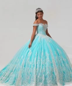 Pouf Sleeve Quinceanera Dress By House Of Wu 26981B