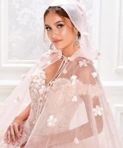 Princesa By Ariana Vara PR22036CLOAK Quinceanera Cape Quinceañera
