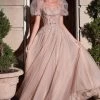 Prom Puff Sleeve Ball Gown By Cinderella Divine B711