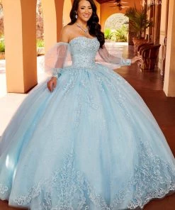Quinceañera Puff Sleeves Quinceanera Dress By Mary's Bridal MQ2150