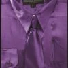 Daniel Ellissa Purple Boy's Satin Dress Shirts With Neck Tie And Hanky Set Boys Dress Shirts 2 Daniel Ellissa Purple Boy's Satin Dress Shirts With Neck Tie And Hanky Set Boys Dress Shirts