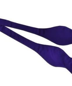 Vesuvio Napoli Purple Silk Self Tie Bow Ties