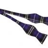 Vesuvio Napoli Men Purple/Black Self Tie Plaid Bow Ties 2 Vesuvio Napoli Men Purple/Black Self Tie Plaid Bow Ties