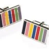 ABC Fashion Rectangle Multi-Colored Cufflinks
