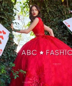 Ragazza Fashion Red Lace Quinceanera Dress By Ragazza DV59-559 Quinceañera