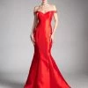 Red Off Shoulder Mermaid Dress By Cinderella Divine JS0404 Prom 1 Red Off Shoulder Mermaid Dress By Cinderella Divine JS0404 Prom