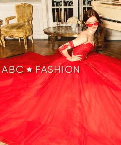 Forever Quince By Ragazza Fashion Red Quinceanera Dress By Ragazza SM0-005