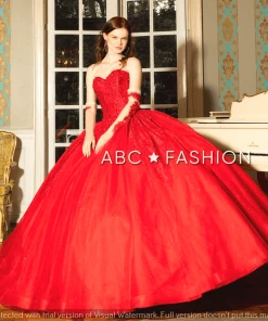 Forever Quince By Ragazza Fashion Red Quinceanera Dress By Ragazza SM0-005