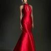 Prom Red Ruffled Mermaid Gown By Cinderella Divine 5172