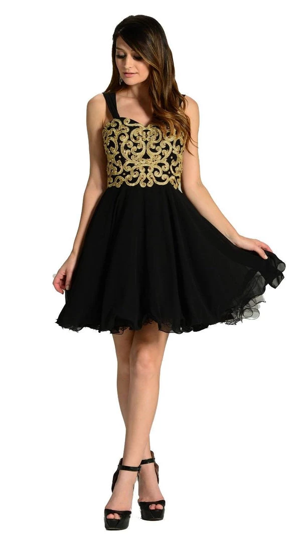 Prom Red Short Appliqued Off The Shoulder Dress By Poly USA 7 Prom Red Short Appliqued Off The Shoulder Dress By Poly USA