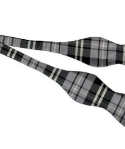 Vesuvio Napoli Red/Black Self Tie Plaid Bow Ties