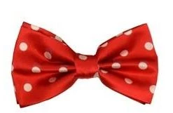 Vesuvio Napoli Men Red/White Polka Dot Bow Ties