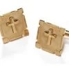 ABC Fashion Religious Gold Cufflinks With Cross Men