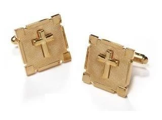 ABC Fashion Religious Gold Cufflinks With Cross Men 3 ABC Fashion Religious Gold Cufflinks With Cross Men