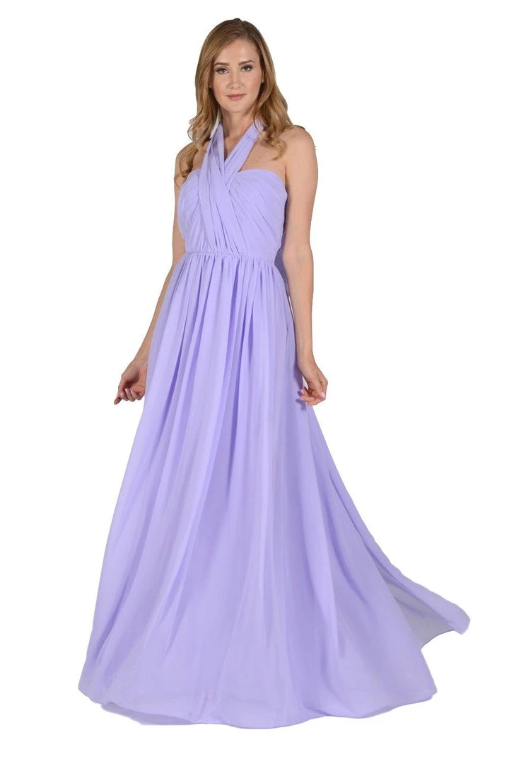 Royal Blue Long Convertible Chiffon Dress By Poly USA Prom 7 Royal Blue Long Convertible Chiffon Dress By Poly USA Prom