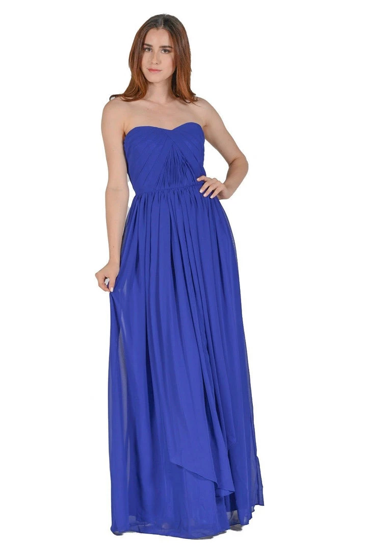 Royal Blue Long Convertible Chiffon Dress By Poly USA Prom 3 Royal Blue Long Convertible Chiffon Dress By Poly USA Prom