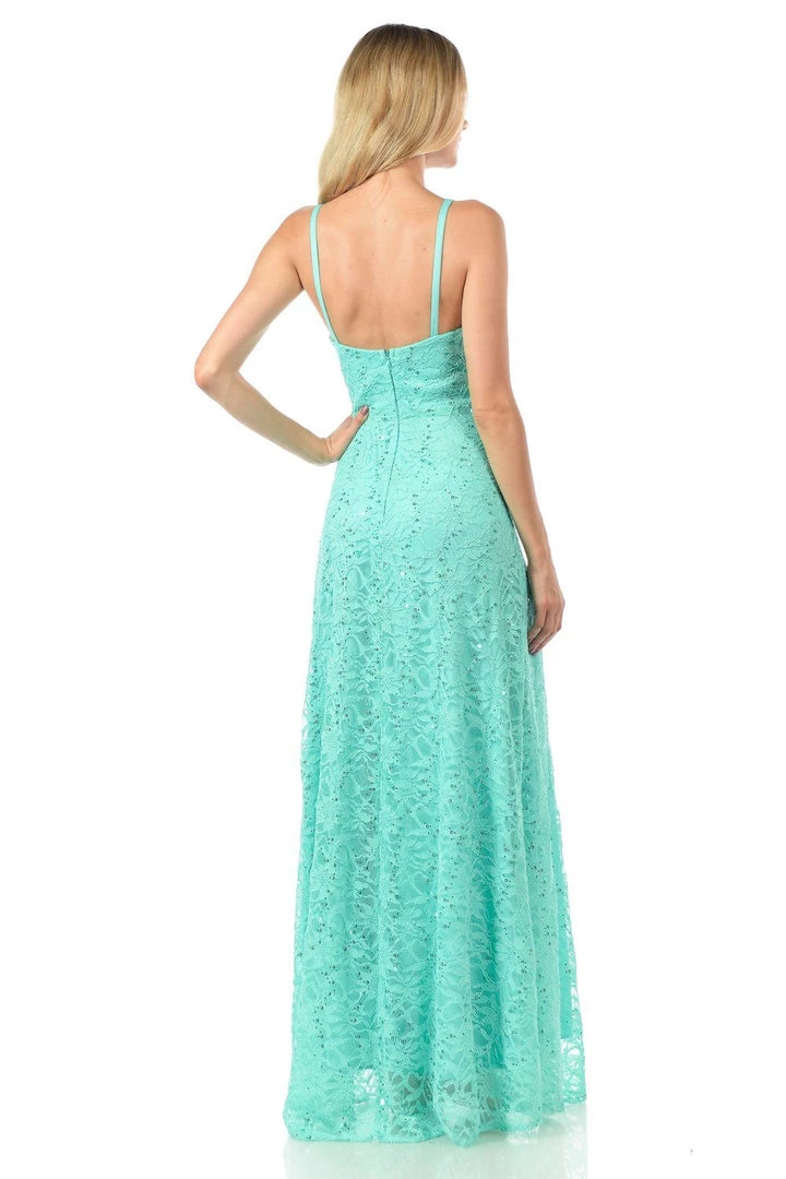 Lenovia Royal Blue Long Sequined Lace Dress With Lace Caplet Prom 26 Lenovia Royal Blue Long Sequined Lace Dress With Lace Caplet Prom