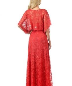 Lenovia Royal Blue Long Sequined Lace Dress With Lace Caplet Prom 38 Lenovia Royal Blue Long Sequined Lace Dress With Lace Caplet Prom