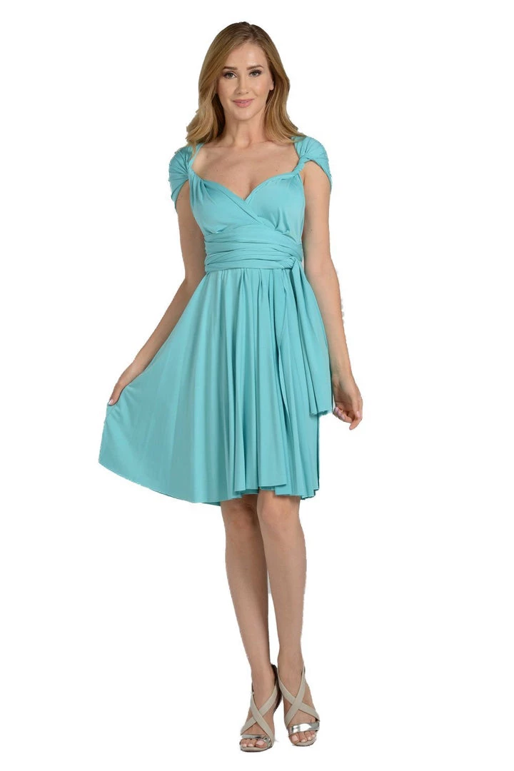 Royal Blue Short Convertible Jersey Dress By Poly USA Prom 8 Royal Blue Short Convertible Jersey Dress By Poly USA Prom