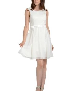 Royal Blue Short Knee Length Chiffon Dress By Poly USA