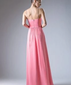 Long Sleeveless Chiffon Dress By Cinderella Divine CH529 Prom