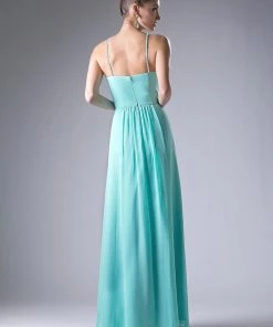Long Sleeveless Chiffon Dress By Cinderella Divine CH529 Prom