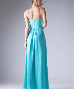 Long Sleeveless Chiffon Dress By Cinderella Divine CH529 Prom