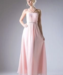 Long Sleeveless Chiffon Dress By Cinderella Divine CH529 Prom