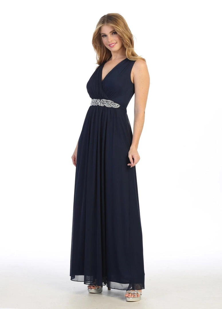 Ruched Long A-line Sleeveless Chiffon Dress By Celavie 6474 Prom 11 Ruched Long A-line Sleeveless Chiffon Dress By Celavie 6474 Prom