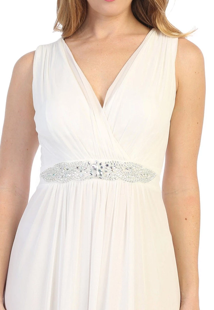 Ruched Long A-line Sleeveless Chiffon Dress By Celavie 6474 Prom 5 Ruched Long A-line Sleeveless Chiffon Dress By Celavie 6474 Prom