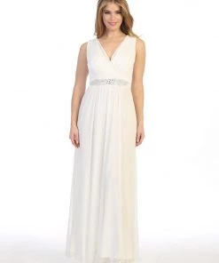 Ruched Long A-line Sleeveless Chiffon Dress By Celavie 6474 Prom 17 Ruched Long A-line Sleeveless Chiffon Dress By Celavie 6474 Prom