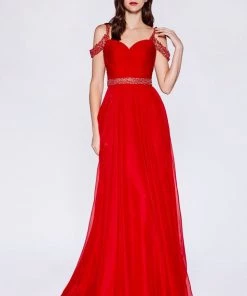 Prom Ruched Long Cold Shoulder Dress By Cinderella Divine P211