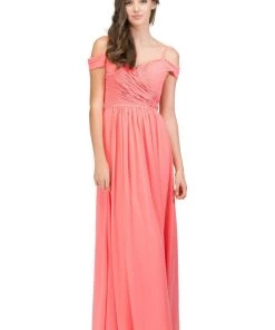 Starbox Prom Ruched Long Cold Shoulder Sweetheart Dress By Star Box 17210