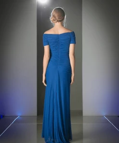 Prom Ruched Long Short Sleeve Dress By Cinderella Divine 3813