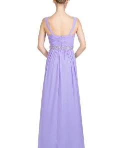 Starbox Ruched Long Sleeveless Dress With Beaded Waist By Star Box 6423 Prom