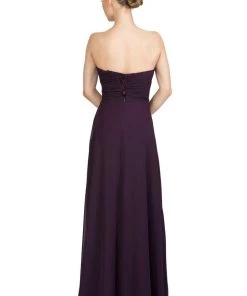 Starbox Ruched Long Strapless Dress With Slit By Star Box 6425 Prom