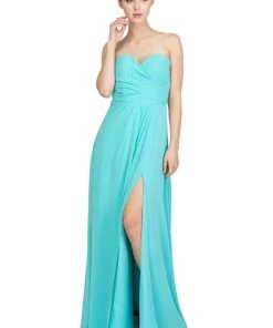 Starbox Ruched Long Strapless Dress With Slit By Star Box 6425 Prom